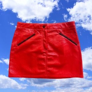 Lady in red faux leather mini size L NEW W/ TAGS